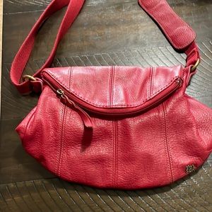 Sak red leather crossbody bag